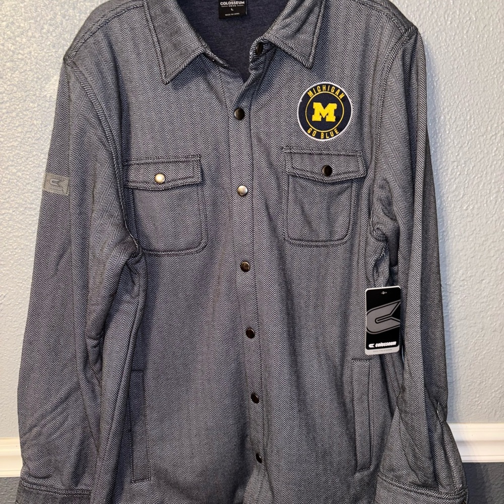 NWT Michigan Button Down Shacket
